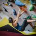rock climbing student